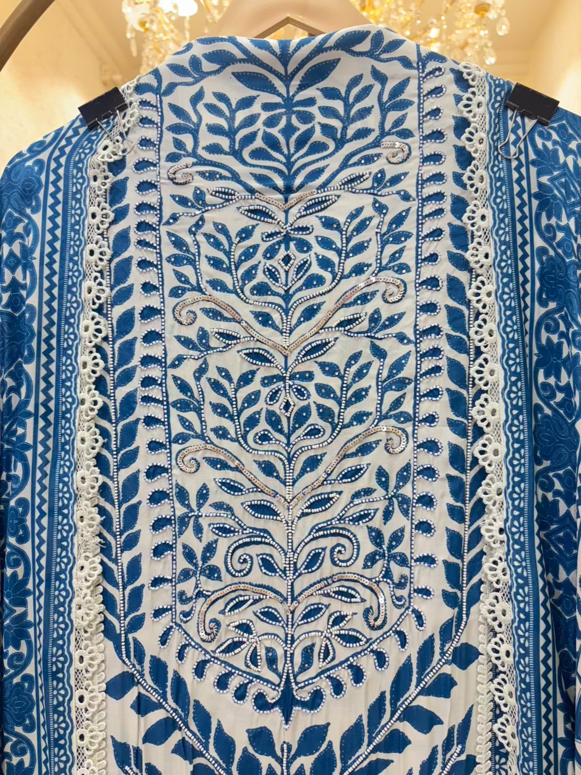 Isha Moti Lace Muslin Suit