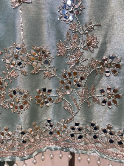 Zehraani Sequin Naqsh Suit (Powder Blue)