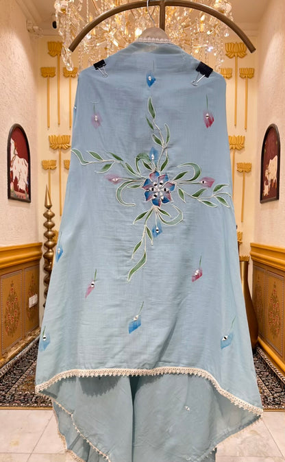 Falak Handpaint Sheesha Mul Suit