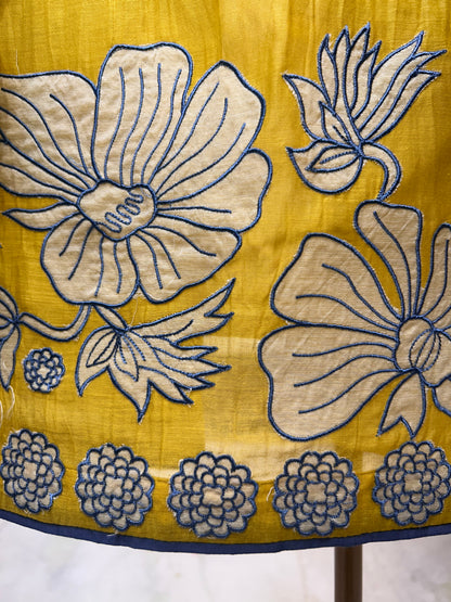 Aarini Appliqué Veil Suit (Yellow)
