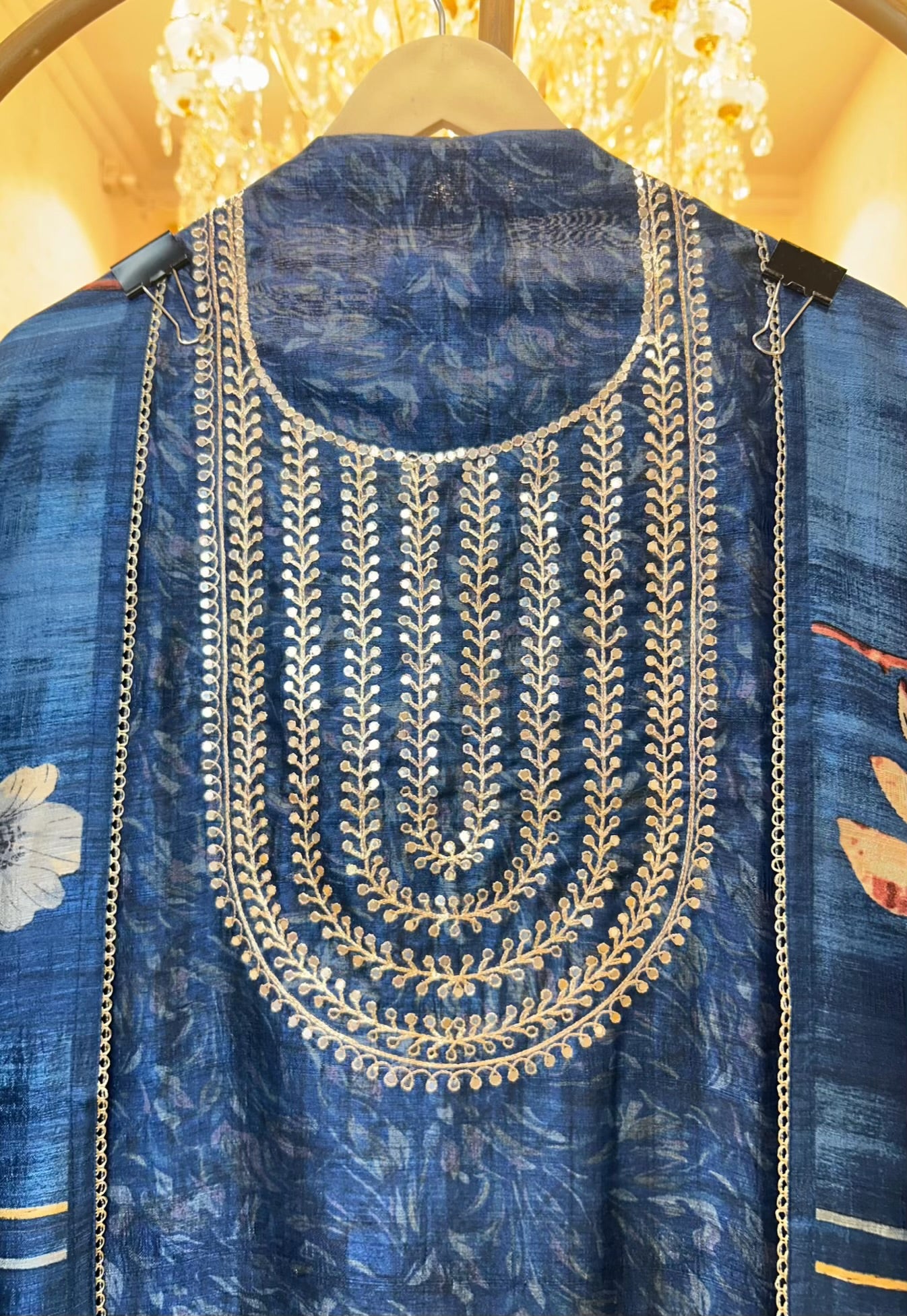 Tusrina NoorPrint Suit (Blue)