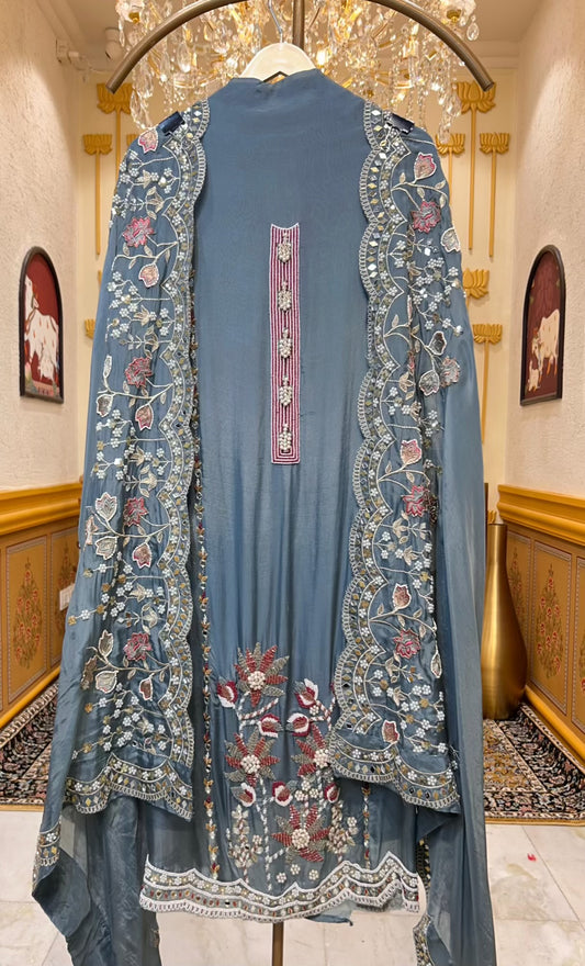Ameera Naqsh Suit (Blue)
