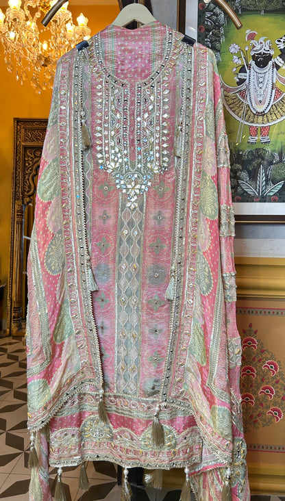 Raaya Tissue Organza Suit (Pink)