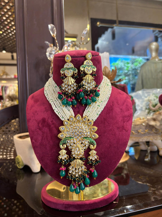 Mehrunnisa Polki Set (Green)