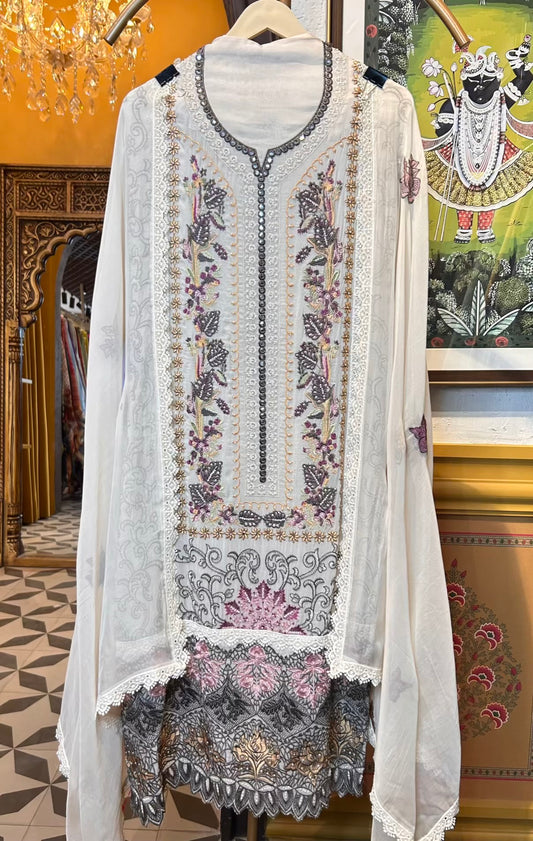 Arzisha Organza Suit (Beige)