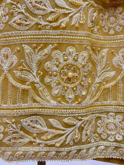 Vihana Sequin Bloom Suit (Mustard)