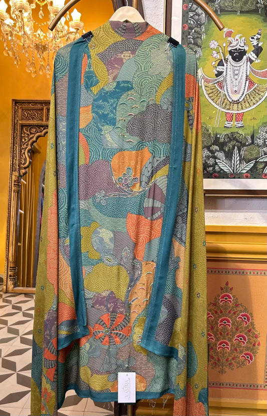 Mahroza Pashmina Suit (Green)