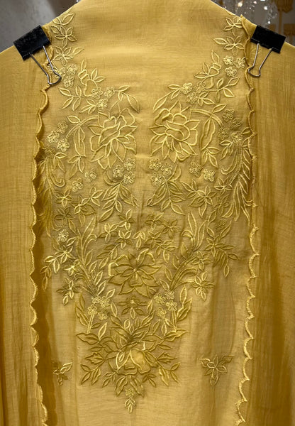 Ishara Mul Naqsh Suit (Yellow)