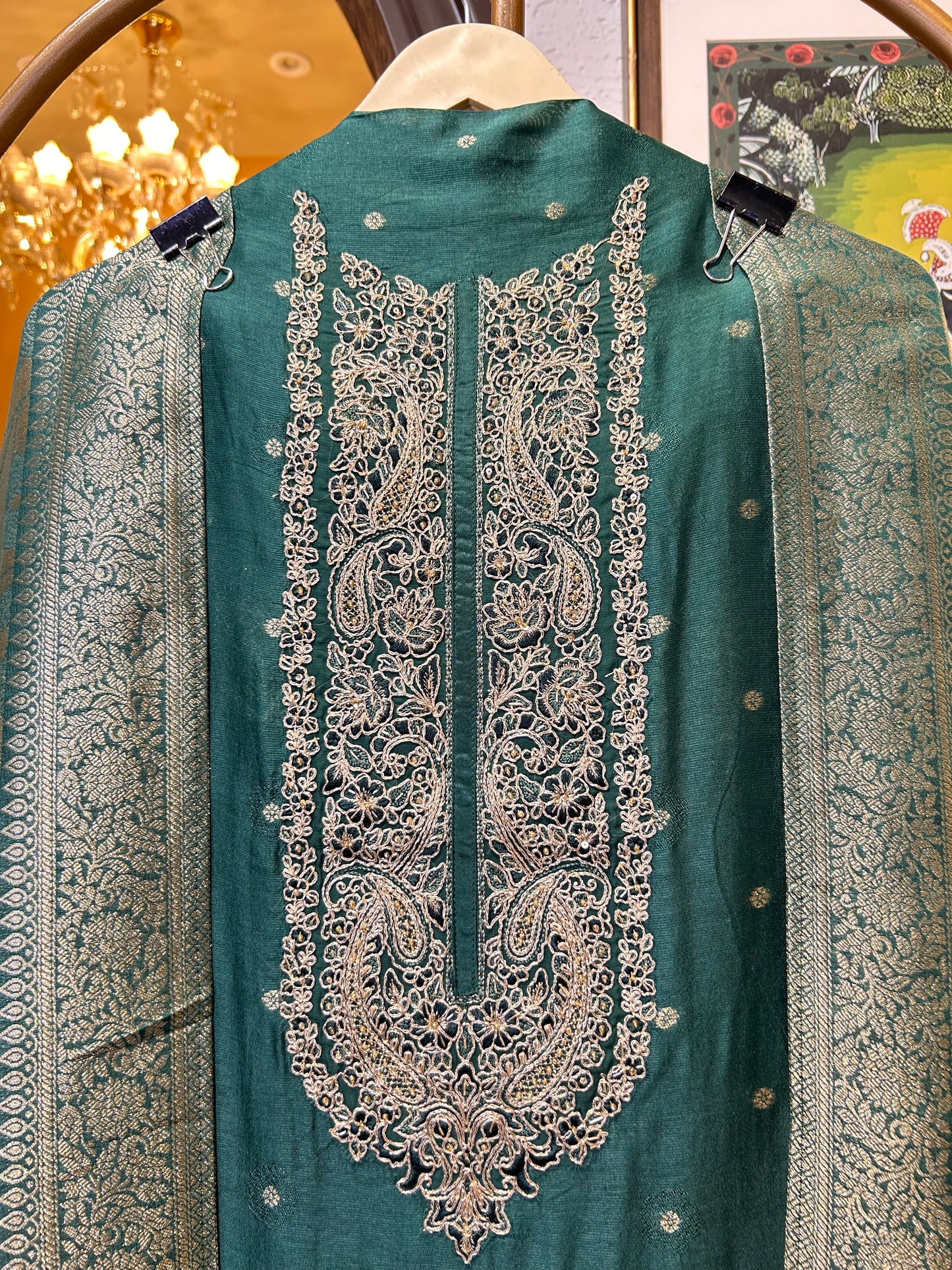 Oravielle Banaras Silk Suit