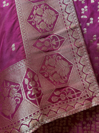 Amaaya Banarasi Silk Suit (Wine)