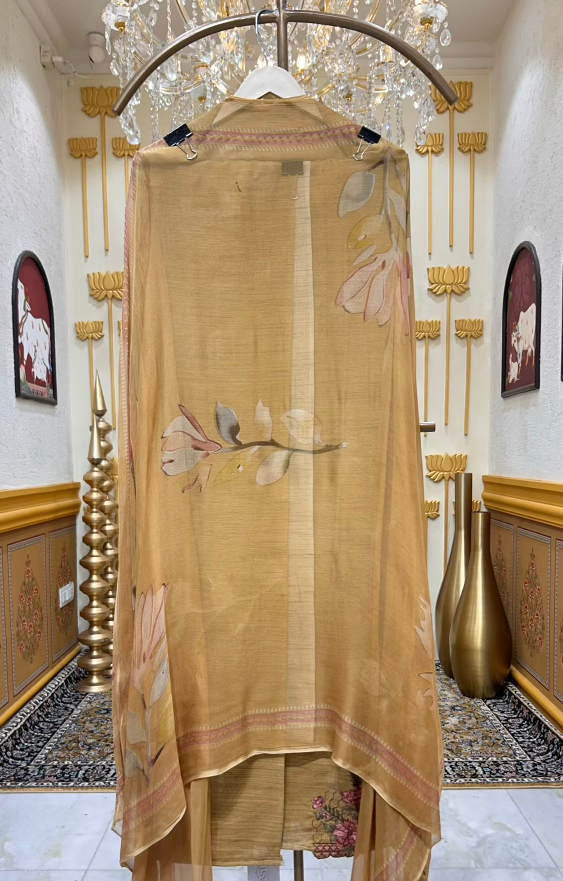 Afsana Pashmina Naqsh Suit (Yellow)