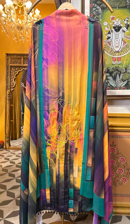 Nayira Crepe Suit (Pink)