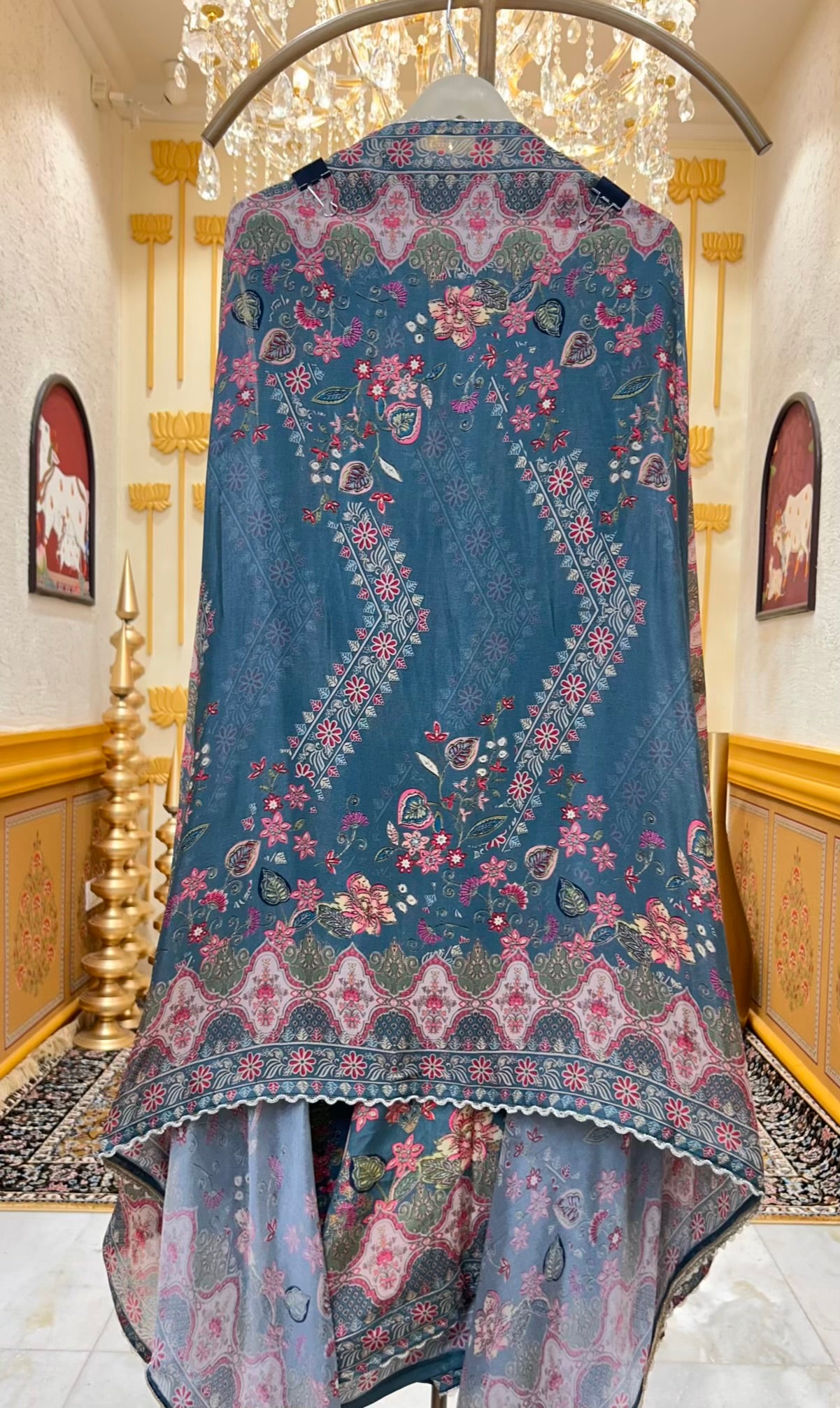 Miraya Digital Printed Suit (Blue)