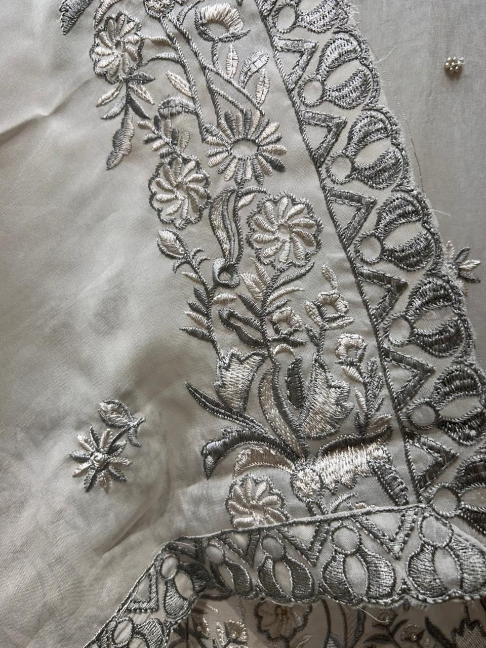 Aevora Pearlthread Organza Suit