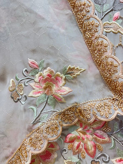Ruhani Thread Organza Suit