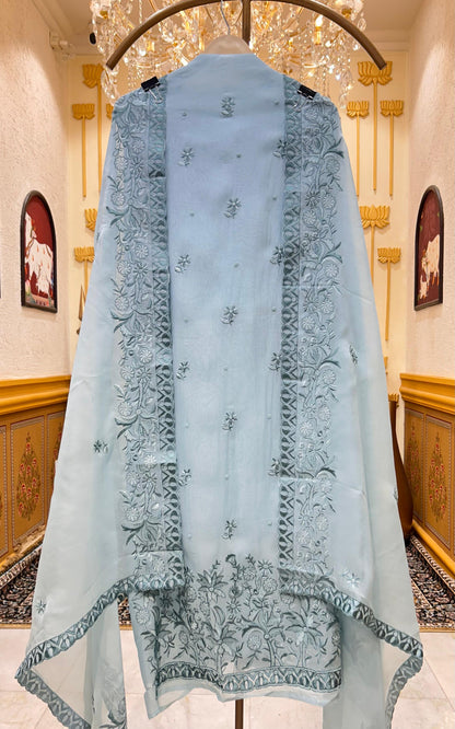 Aevora Pearlthread Organza Suit