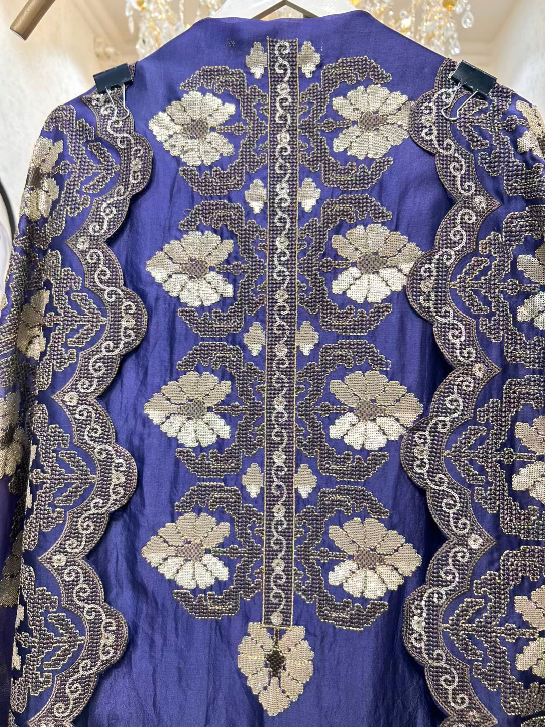 Zehriya Sequin Veil Suit (Peacock Blue)