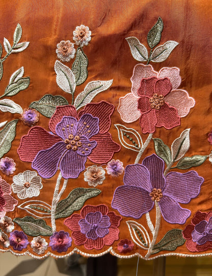 Resham Rang Suit (Rust)