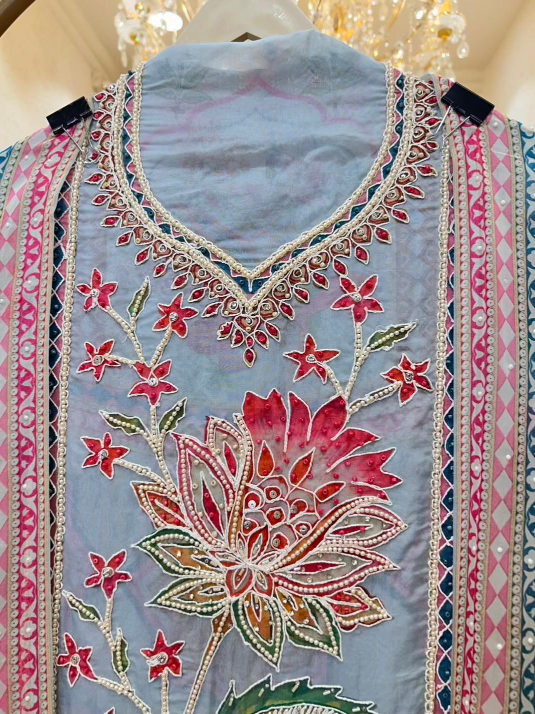 Rivaaya Handcrafted Organza Suit