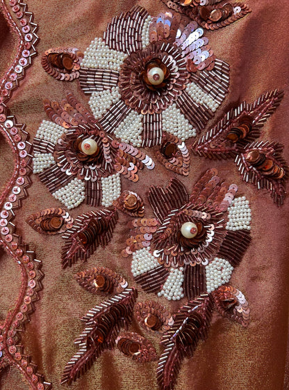 Nyara Organza Suit (Rust)