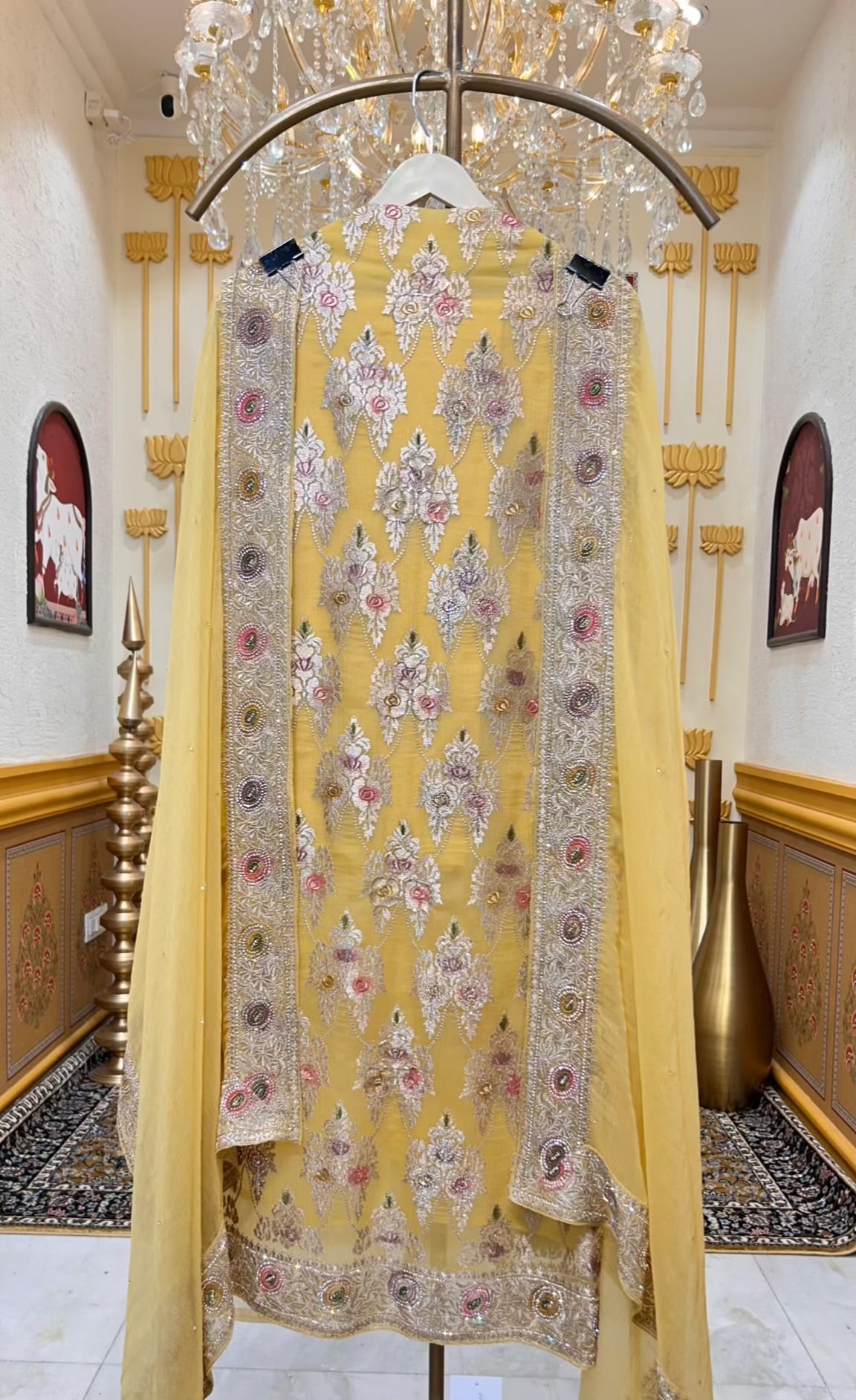 Sahiba Chiffon Grace Suit (Yellow)