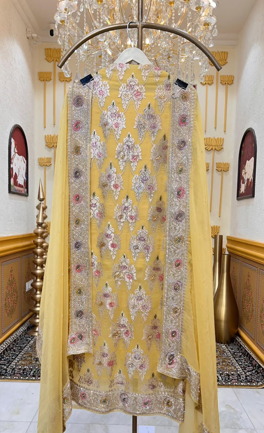Sahiba Chiffon Grace Suit (Yellow)