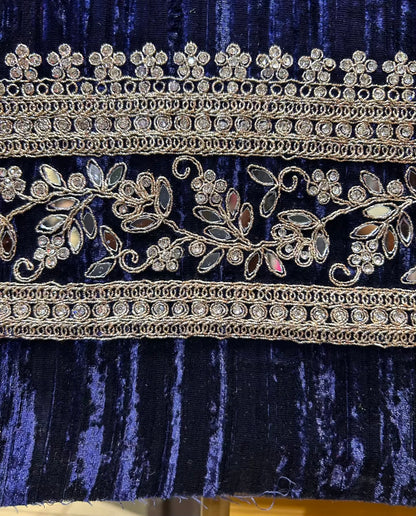 Mehrazar Velvet Suit (Blue)