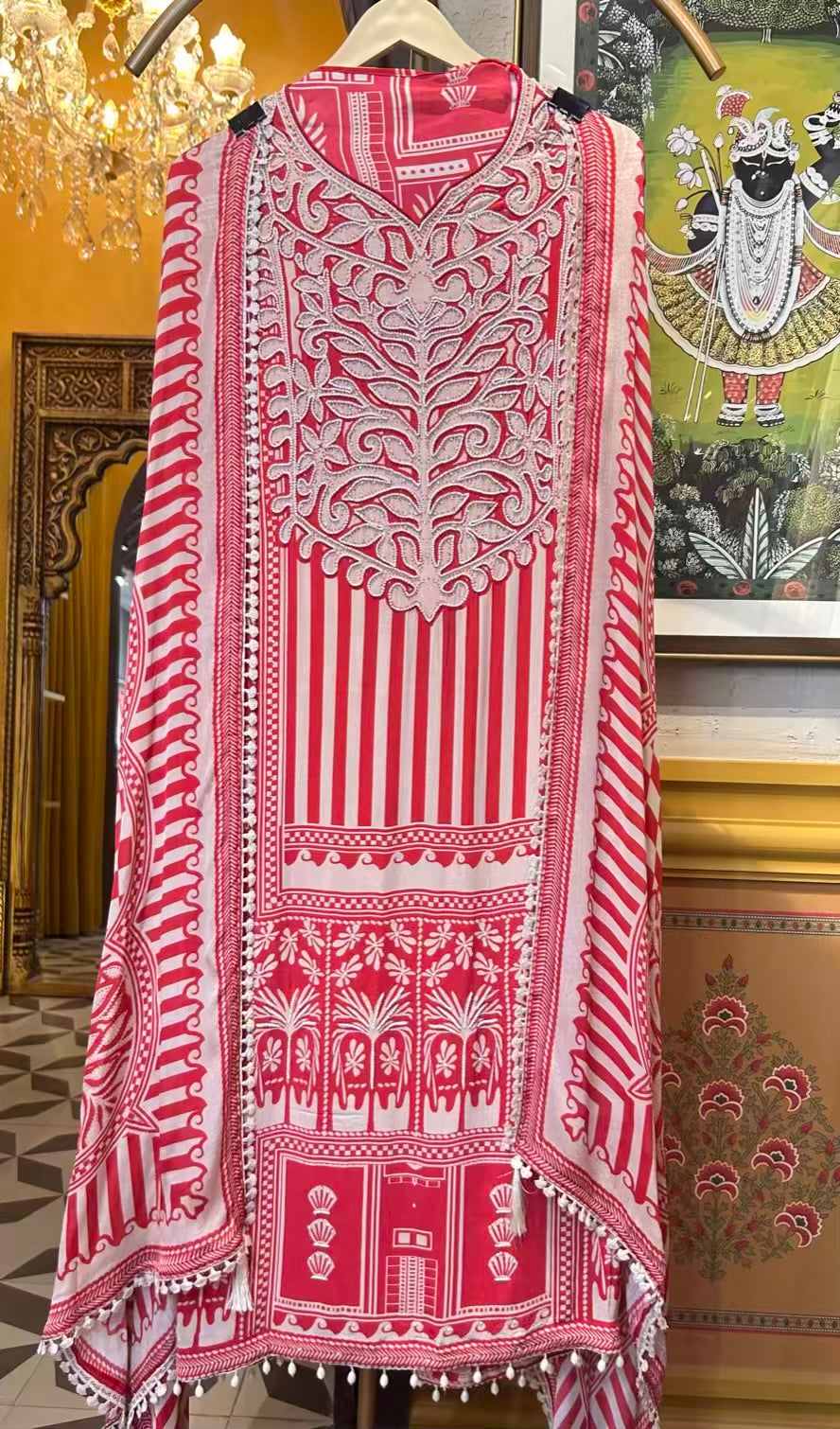 Sajawat Crêpe Suit (Pink)