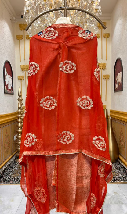 Zayla Banarasi Grace Suit (Rust)