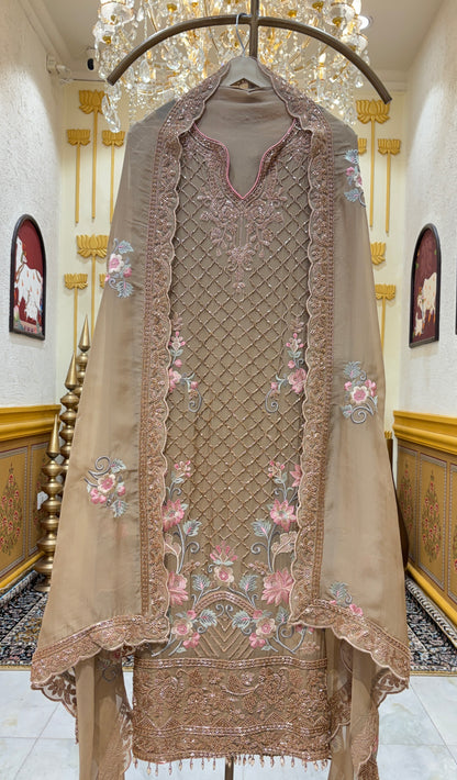 Mehrunnisa Handcrafted Georgette Suit