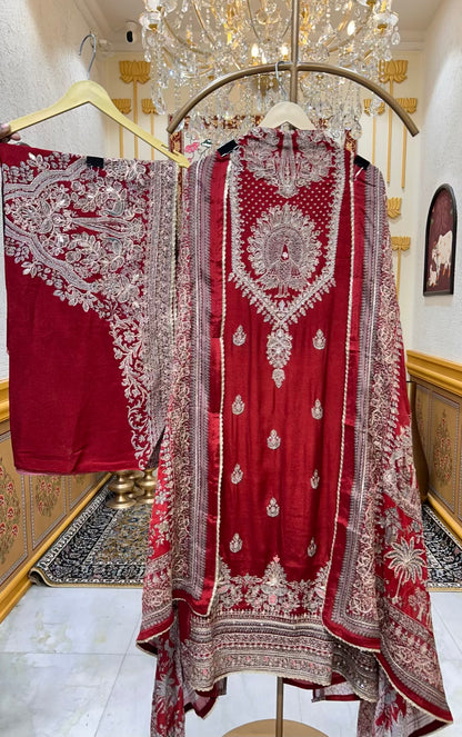 Rivana Zari Glow Suit (Maroon)