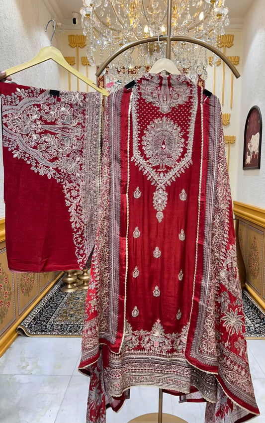Rivana Zari Glow Suit (Maroon)