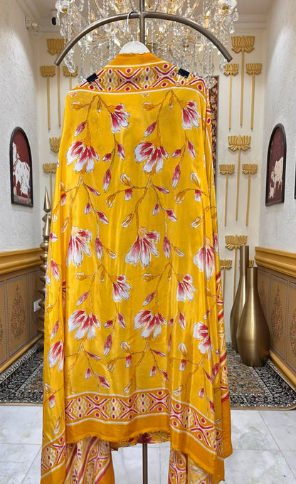 Meheriya Print Veil Suit (Yellow)