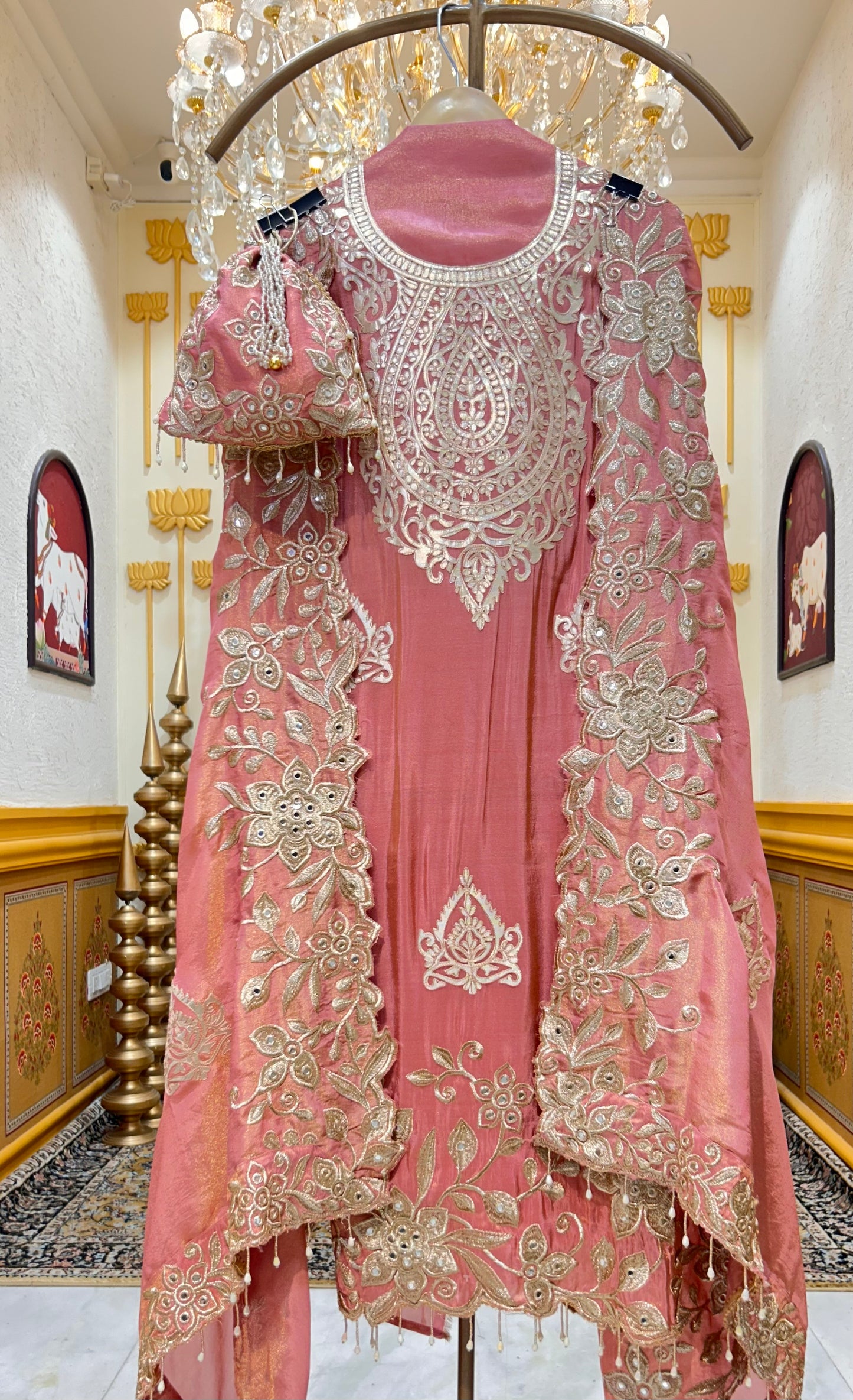 Ruhanshi Shimmer Silk Suit