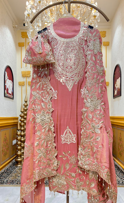 Ruhanshi Shimmer Silk Suit