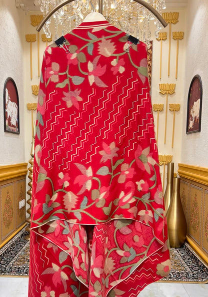 Zayreen Pashmina Suit (Red)