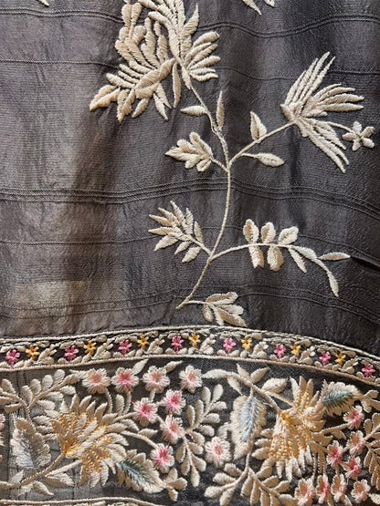 Meher Summer Silk Élan Suit (Dark Grey)