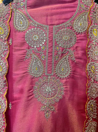 Zarwisha Organza Suit (Pink)