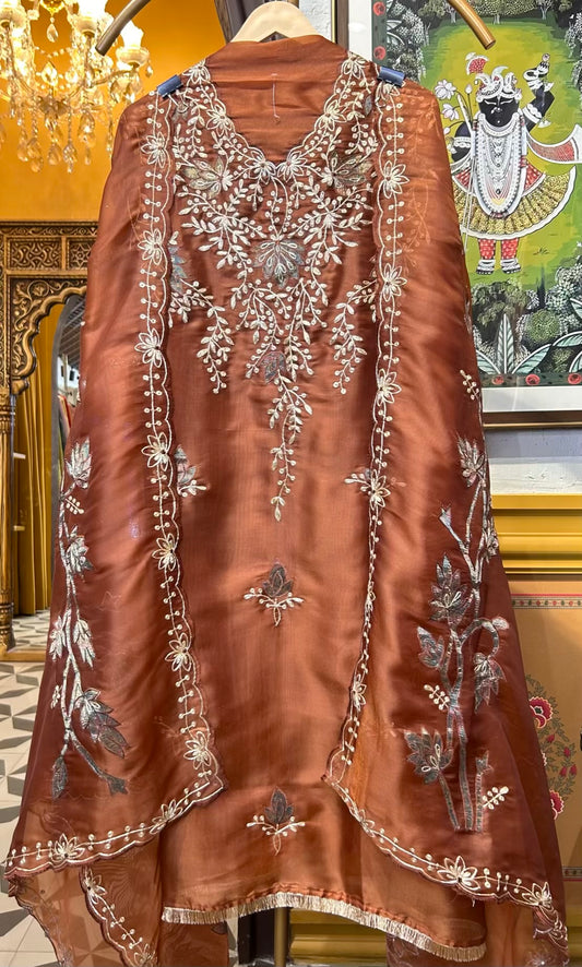 Tavira Organza Suit (Rust)