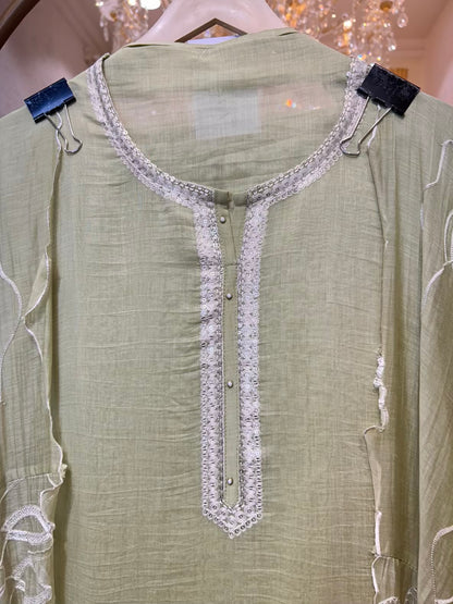Ayleen Sequin Veil Suit (Pista Green)