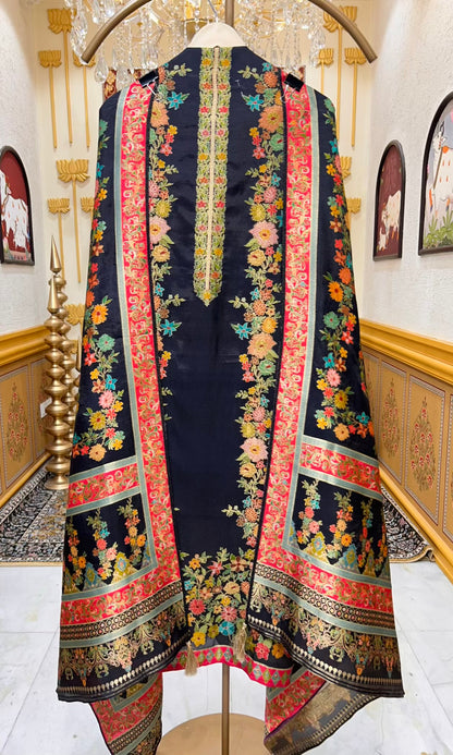 Sahira Katan Banarasi Suit (Black)