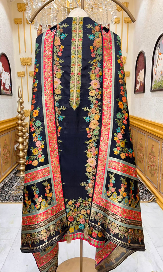 Sahira Katan Banarasi Suit (Black)