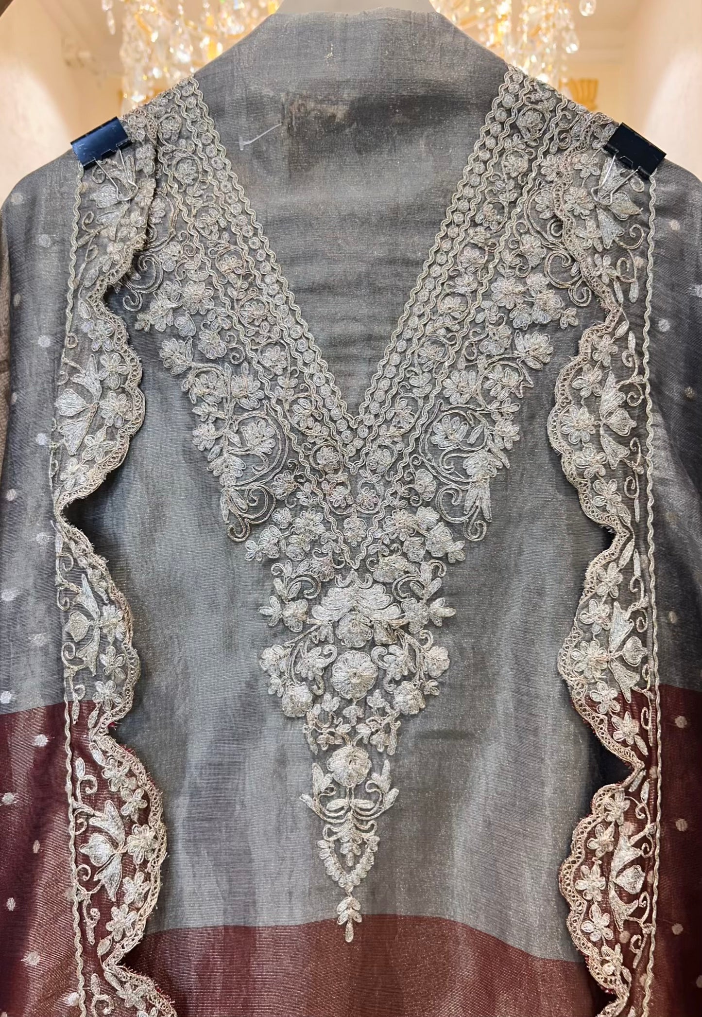 Rimzara DoriKaar Suit (Silver Grey)