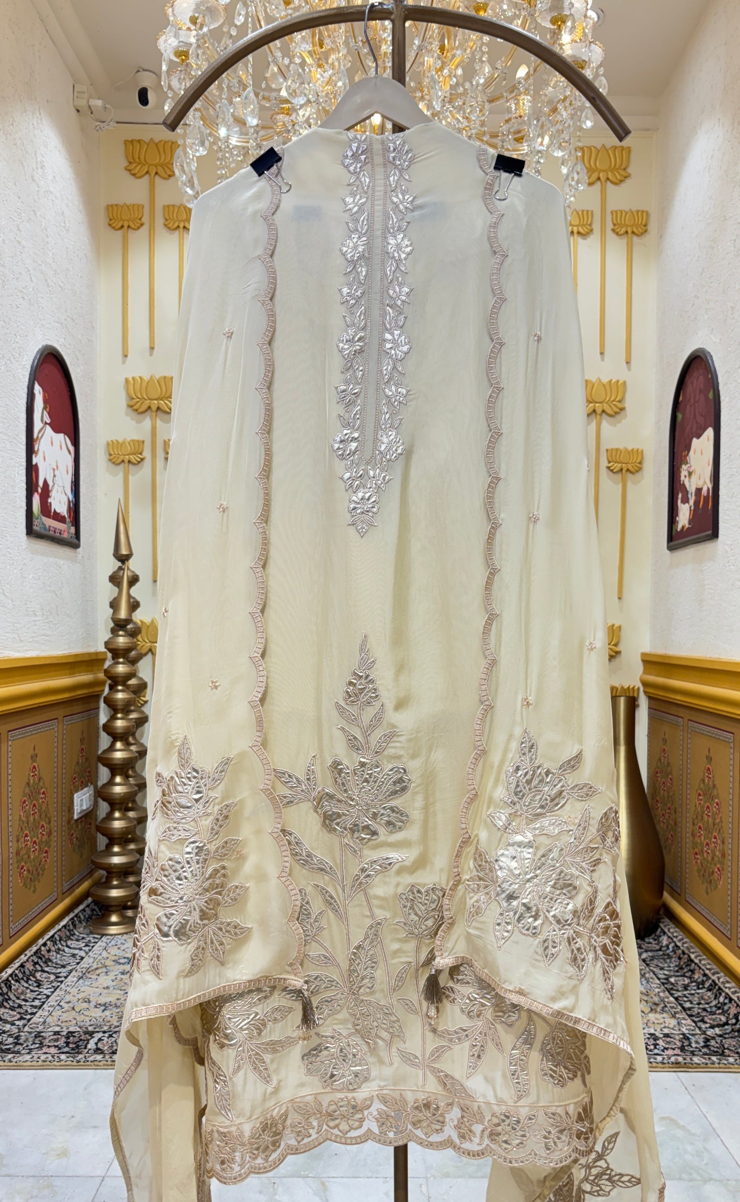 Ruhvani Leathercraft Organza Suit