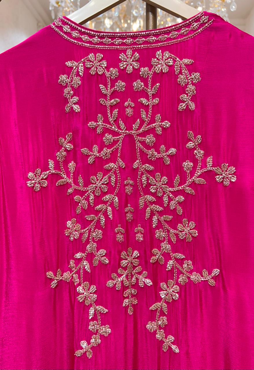 Elina Chinon Handwork Sharara Set (Pink)