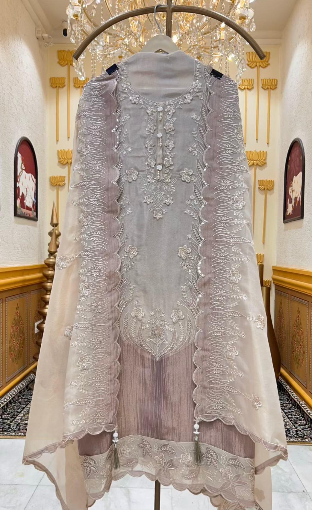 Arezya Sequin Thread Suit (Lavender)