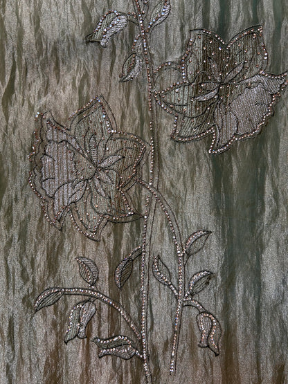 Sifat Shimmer Organza Suit (Green)