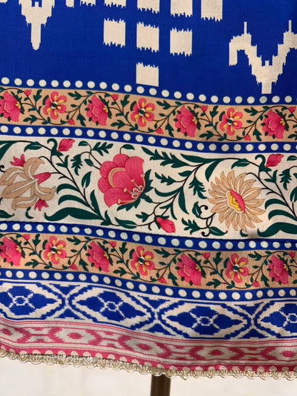 Sarvani Ikkat Tara Suit (Blue)