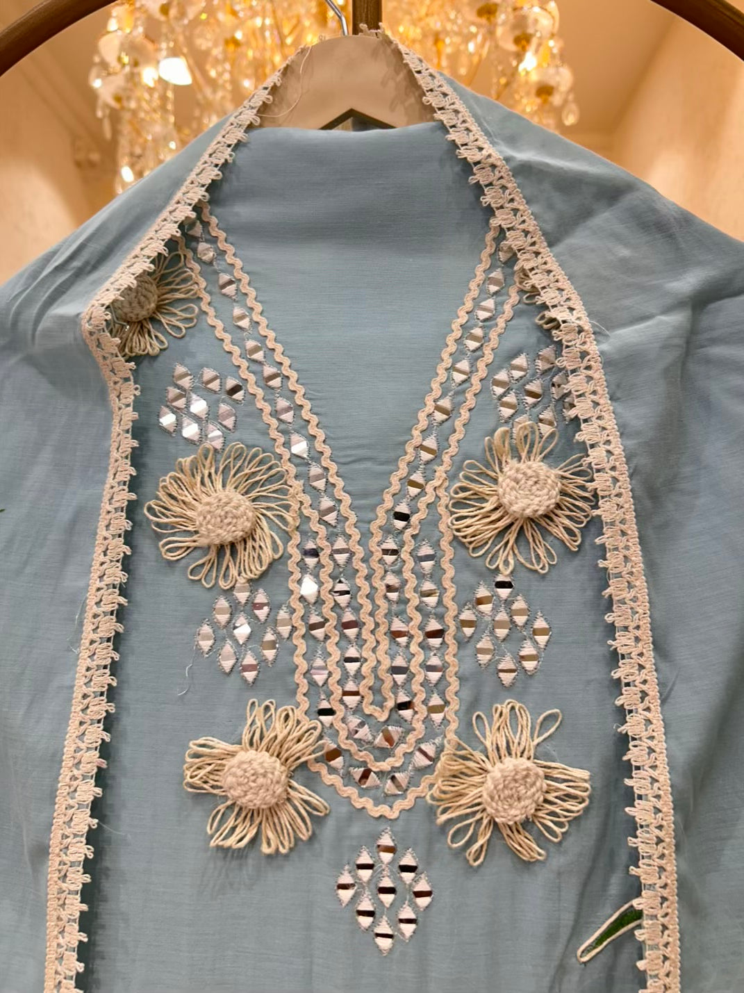 Falak Handpaint Sheesha Mul Suit