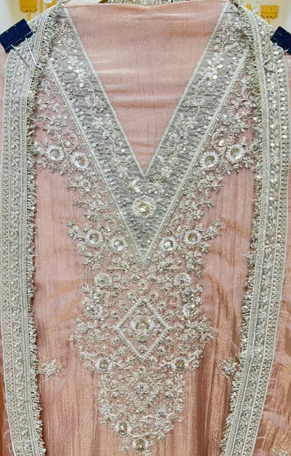 Zarifa Kinari Veil Suit (Peach)